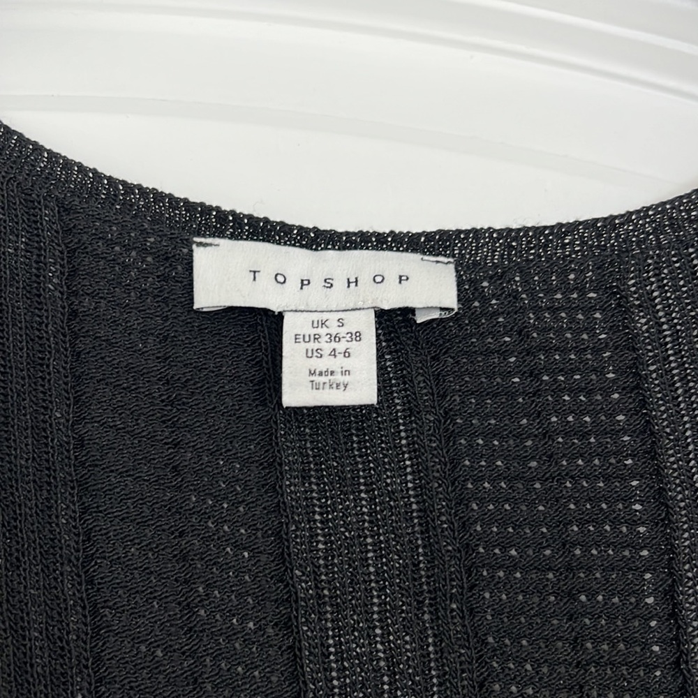 TOPSHOP / 3/4 Sleeve Knit Top - S - Picture 3 of 4